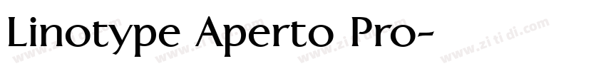 Linotype Aperto Pro字体转换